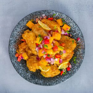 Fried Fish with Mango Salsa