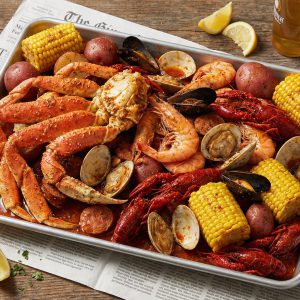 Assorted Seafood with Cajun Sauce