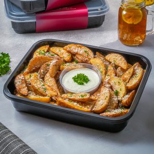 Potato Wedges with Garlic Ranch Sauce