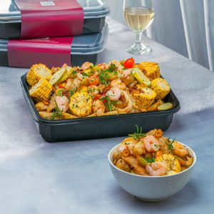 Assorted Seafood with Cajun Sauce