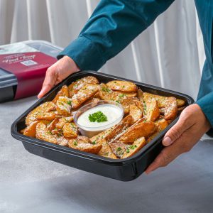 Potato Wedges with Garlic Ranch Sauce