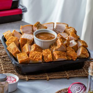 Lechon Kawali with Liver Sauce