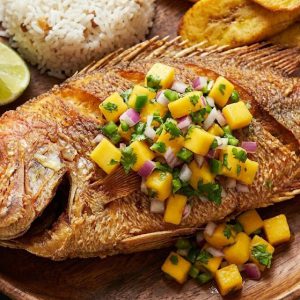 Fried Fish with Mango Salsa
