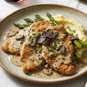 Pork Scallopini with Truffle Sauce